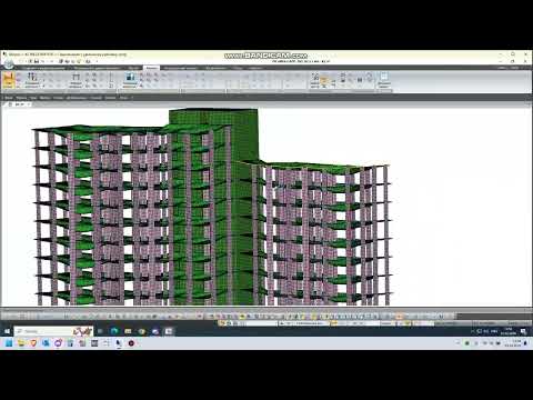 Видео: Лира-САПР КЖ и Сапфир: Построение расчетной схемы многоэтажного жилого дома (Часть 3)