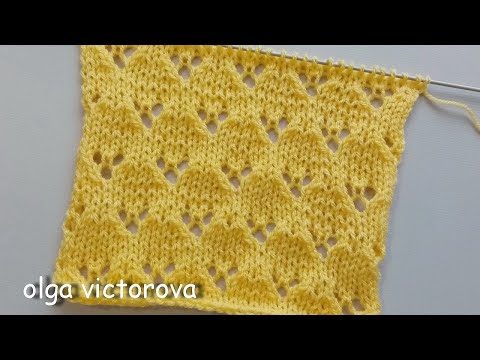 Видео: АЖУРНЫЙ УЗОР 839 Узоры спицами