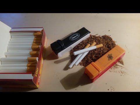 Видео: Машинка для забивки сигарет. (ручная)