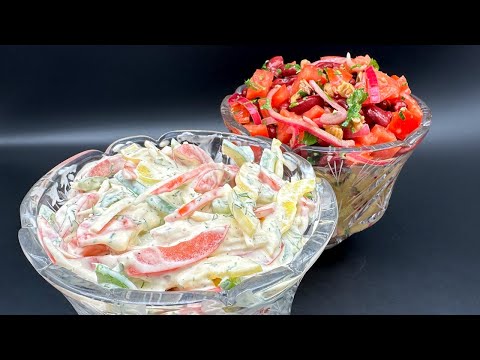 Видео: Вкусные салаты за 10 минут! Два простых и необычных рецепта