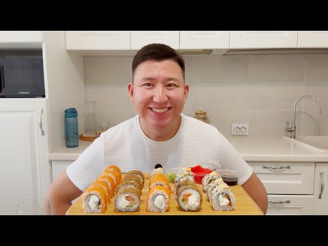 Видео: МУКБАНГ РОЛЛЫ СУШИ ПОСИДИМ ПОБОЛТАЕМ🤗 Mukbang rolls sushi не Асмр