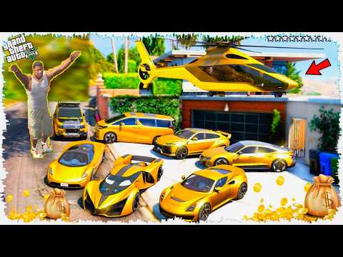 Видео: Франклин тек АЛТЫН Түсті КӨЛІКТЕРДІ ұрлап кетті (GTA V)