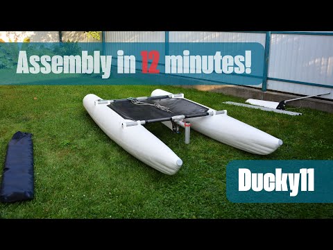 Видео: Assembling an inflatable sailing catamaran Ducky11 in 12 minutes! / надувний вітрильний катамаран