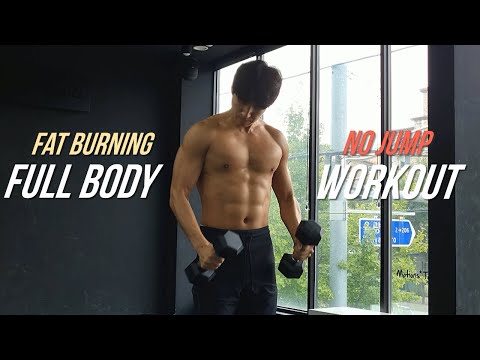 Видео: HIIT с гантелями и собственным весом (без прыжков, сжигание жира) Full Body Workout HIIT