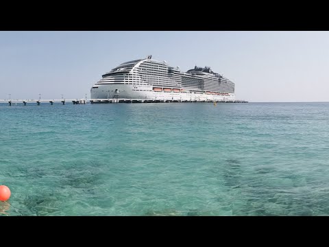 Видео: Суперкруиз на суперлайнере (2), развлечения и остров Sir Bani Yas