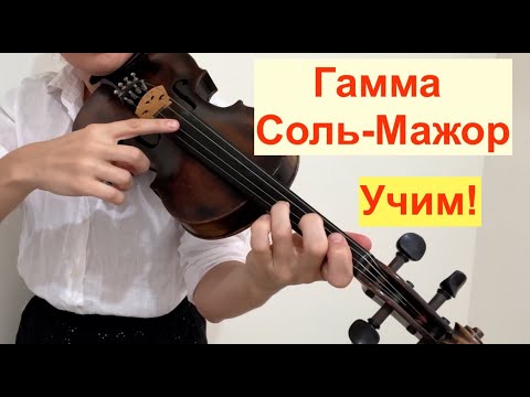 Видео: Гамма Соль-мажор на Скрипке для Начинающих! Легко и просто!