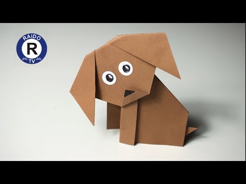 Видео: КАК СЛОЖИТЬ СОБАКУ ИЗ БУМАГИ? КАК СДЕЛАТЬ БУМАЖНУЮ СОБАКУ? ОРИГАМИ СОБАКА. #RAIDOTV