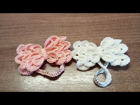 Видео: МК Резинка для волос  Бантик ,вязание  крючком#crochet #knit #вязание