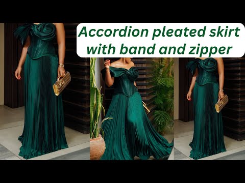 Видео: Как раскроить и сшить эту модную юбку-гармошку с плиссировкой, поясом на молнии и поясом-молнией ...