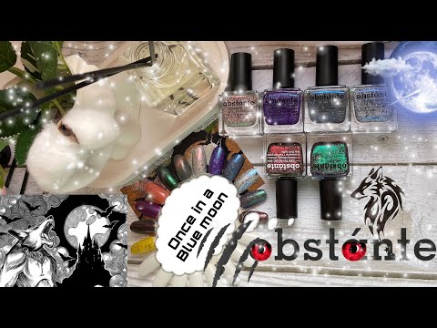 Видео: #Obstante/#распаковка новинок из коллекции Once in a Blue Moon🌚💙🩵/#выкраска #nails #ногти #swatches 