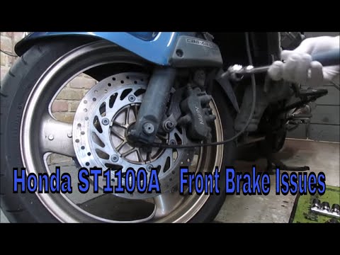 Видео: Honda ST1100A — Проблемы с передним тормозом — Часть 5