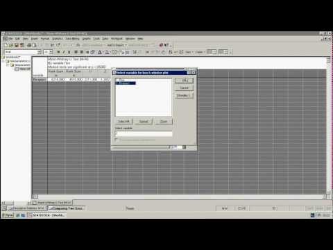 Видео: Расчет критерия Манна-Уитни с использованием Statistica 8.0