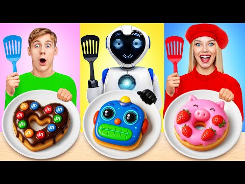 Видео: Кулинарный Челлендж: Я против Робота | Удивительные Кухонные Рецепты от Multi DO Smile