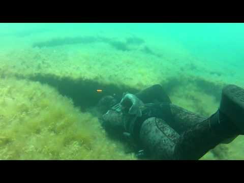 Видео: Подводная охота в Каспийском море, 19 апреля 2014 г., Подводная охота на судака.