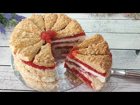 Видео: Знаменитый ФРИЗСКИЙ Торт! Вкуснее "Наполеона"! Очень быстро, без желатина!