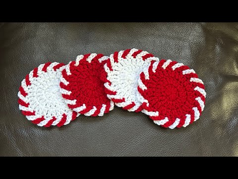 Видео: Простые подставки под стаканы с перечной мятой ~ Сделайте их в ваших любимых цветах / Вязание крю...