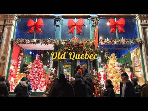 Видео: [4K]🇨🇦Старый Рождественский базар Квебека🎄🎀Сказочный Пти-Шамплен и Королевская площадь/декабрь.2023