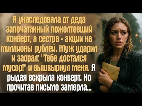 Видео: Я унаследовала от деда запечатанный пожелтевший конверт, а сестра - акции на миллионы рублей. Муж...