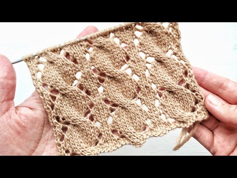 Видео: Шикарный ажурный узор со жгутами 😍 для вязания жилеток, туник,  пуловеров