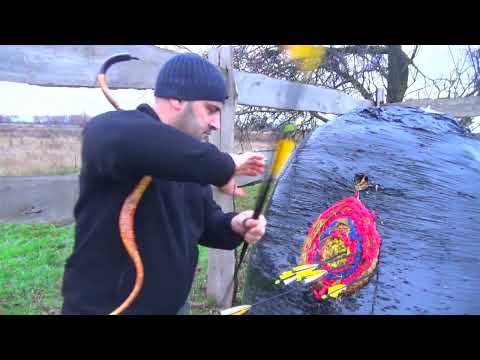 Видео: КАК СДЕЛАТЬ ПРИМИТИВНЫЙ ЛУК. " КХАТРА" - скорость стрелы при разной технике выпуска