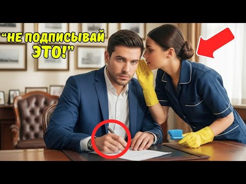 Видео: Бедная уборщица прошептала миллионеру: «НЕ ПОДПИСЫВАЙ ЭТО», и то, что он сделал, удивило всех