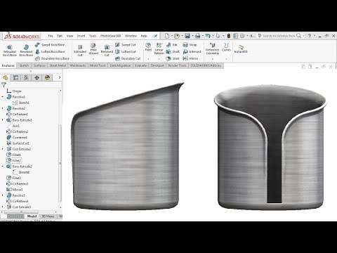 Видео: Моделирование поверхностей — учебник Solidworks