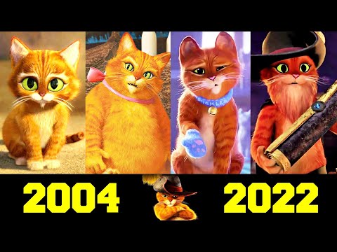 Видео: Кот в Сапогах - Эволюция Рыжей Морды (2004 - 2022) !