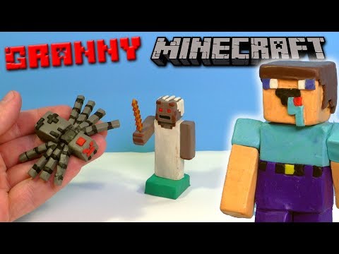 Видео: БАБКА ГРЕННИ и НУБИК в Майнкрафте. Лепим из пластилина
