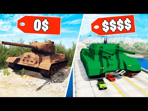 Видео: ТАНК СО СВАЛКИ или ТАНК ЗА 60.000.000$? - GTA 5 Сравнение Дешёвое и Дорогое (Моды ГТА 5)