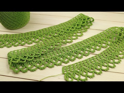 Видео: Простое ЛЕНТОЧНОЕ КРУЖЕВО крючком МАСТЕР-КЛАСС по вязанию КАЙМА Crochet Tape Lace Tutorial