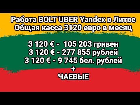 Видео: №7 Работа в Литве 2021. Сколько заработал. Личный опыт. Таксуем в Вильнюсе.