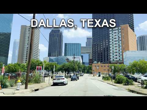 Видео: Автотур по центру Далласа, Техас, США — 4K