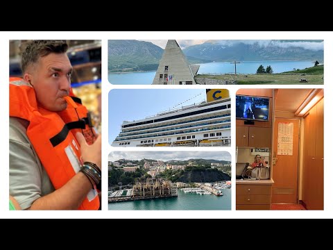 Видео: Круиз по Средиземному Морю 🌊 Лайнер Costa Fortuna 🛳️ Наши Каюты и Ужин 🍲 Влог 22.07.2023