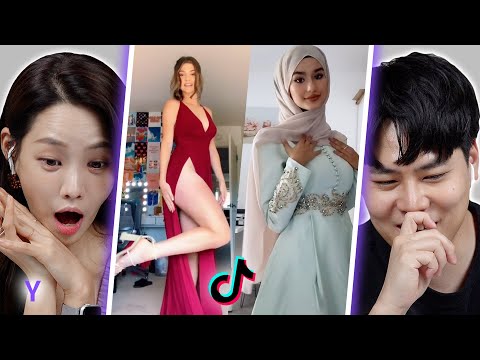 Видео: Корейский парень и девушка впервые отреагировали на конкурс TikTok «Пром платья» | Y