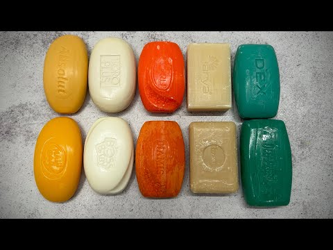 Видео: ASMR soap/ Dry soap cutting 🧡🤍❤️🤎💚/ Резка сухого мыла