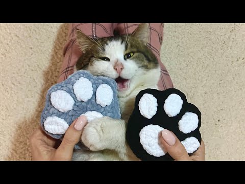 Видео: Тапа лапка гачком майстер клас Crochet Cat Paw