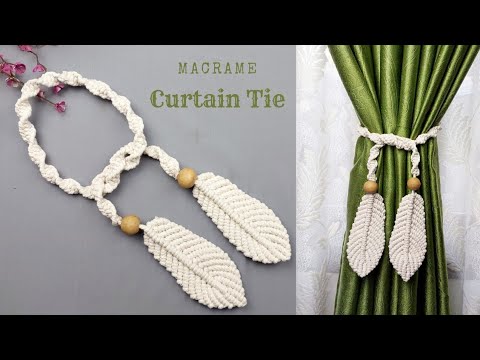 Видео: Занавес макраме с узором в виде листьев | Мастер-класс по макраме