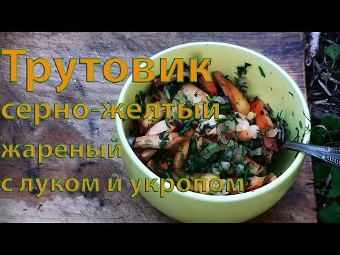 Видео: 🍳 Трутовик серно-желтый жареный с луком и укропом | Готовим на костре