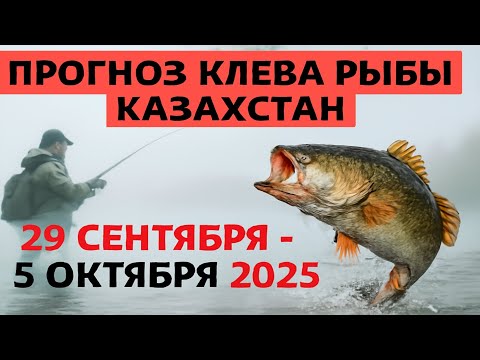 Видео: ПРОГНОЗ КЛЁВА в Казахстане с 29 сентября по 5 октября 2025 года Бросай все и на рыбалку!