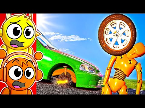 Видео: Реакция на НЕУДАЧНЫЕ РЕАЛИСТИЧНЫЕ АВТОКАТИНЫ! (BeamNG Drive)