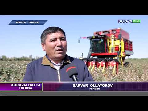 Видео: 🚜 “Ахмаджон Оллаёров” пахтачилик фермер хўжалиги Хитойдан терим машиналари олиб келди