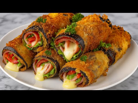 Видео: Эти рулетики покоряют всех! Самый вкусный рецепт из баклажанов 🍆
