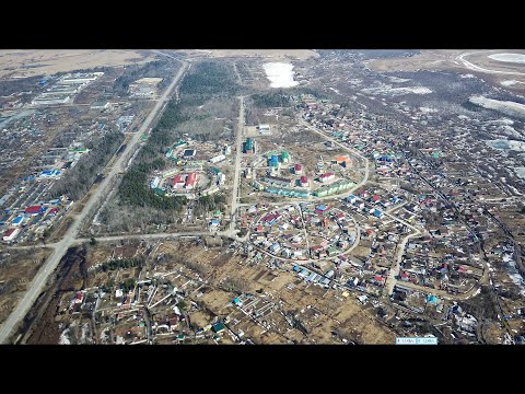 Видео: с.п. Сингапай ранней весной с высоты птичьего полета 2021г.