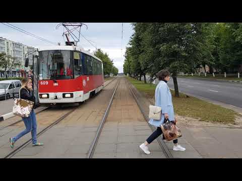 Видео: Витебский трамвай. Московский проспект и ул. Генерала Белобородова. 13.08.2020