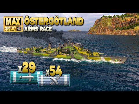 Видео: эсминец Östergötland: MVP на карте Loop - World of Warships