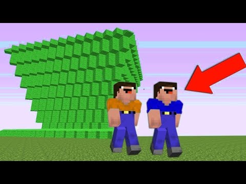 Видео: ДВА НУБА ПРОТИВ ЦУНАМИ ИЗ ШЕРСТИ В МАЙНКРАФТ ПАРОДИЯ НА DAKPLAY