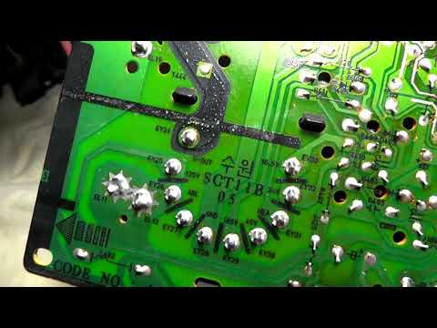 Видео: Ремонт телевизора SAMSUNG CK-5085ZR. Неправильно работает кадровая развёртка. Курсы телемастеров.