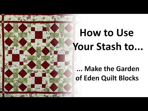 Видео: Как использовать обрезки для создания блоков одеяла «Райский сад»
