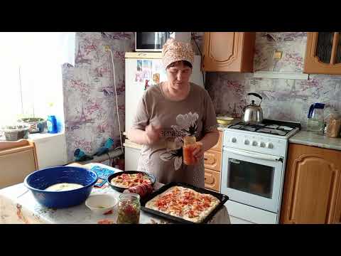 Видео: Испекла пиццу и пирожки с яблоками в печи.Корзина для сена.