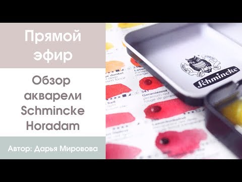 Видео: Прямой эфир: обзор акварели Schmincke Horadam